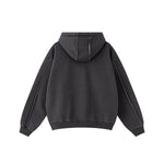 Double Slider Fleece Kangaroo Pocket Hoodie