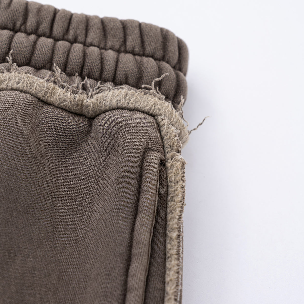 Raw Edge Straight Leg Fleece Sweatpants