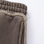 Raw Edge Straight Leg Fleece Sweatpants