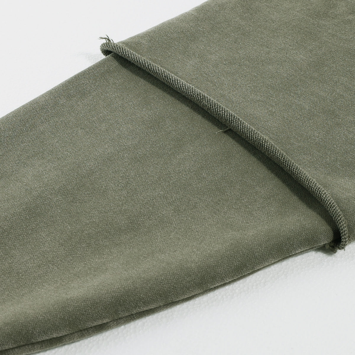 Stone-Washed Mock Two-Layer Hoodie