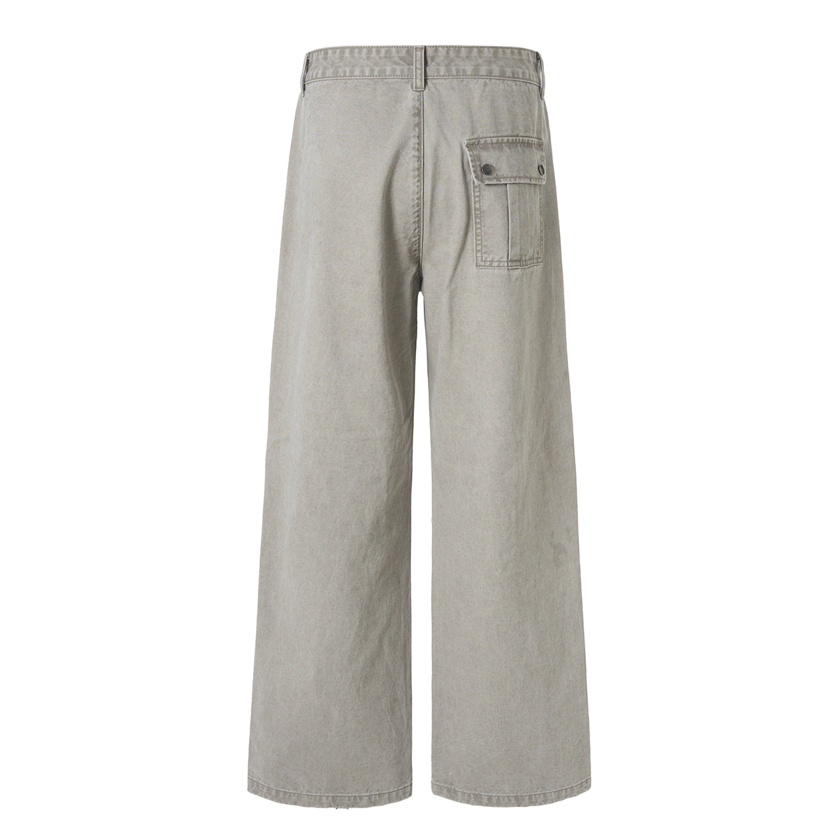 Vintage Washed Workwear Wide-Leg Relaxed Cargo Pants