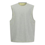 Contrast Stitching Sleeveless Crew Neck Casual Sport Tee