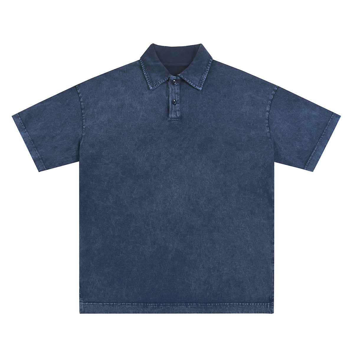 Stone-Washed Cotton Polo Shirt 310gsm