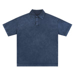 Stone-Washed Cotton Polo Shirt 310gsm