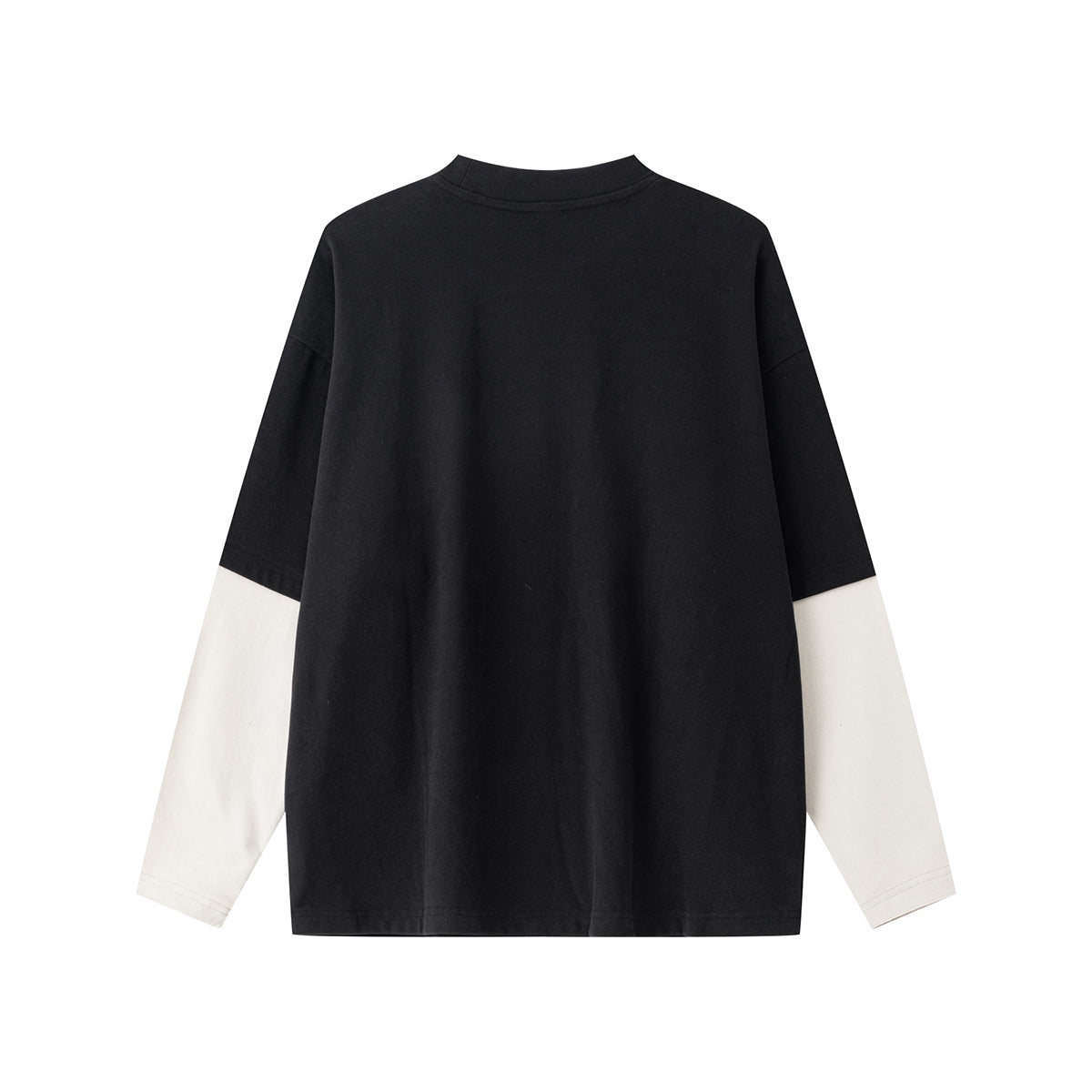 Velour Mock Layered Raglan Sleeve Top