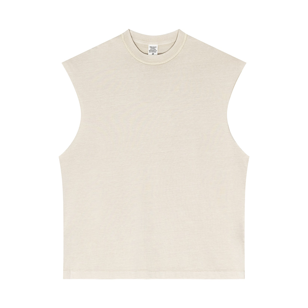 Sleeveless Raw Edge Reverse Tee 275gsm