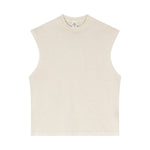 Sleeveless Raw Edge Reverse Tee 275gsm