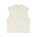 Camiseta sin mangas Raw Edge Destructive Muscle de 275 g/m²