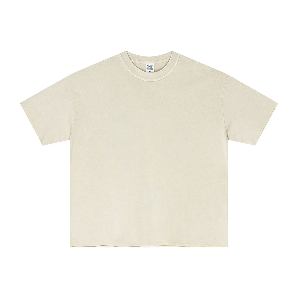 Washed Raw Edge Reverse T Shirt 275gsm