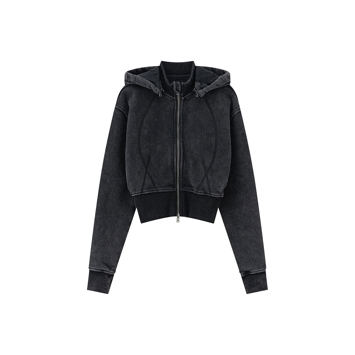 Detachable Hood Double Slider Fleece Hoodie