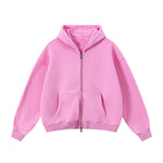 Soft Fleece Zip Up Hoodie Front Pockets