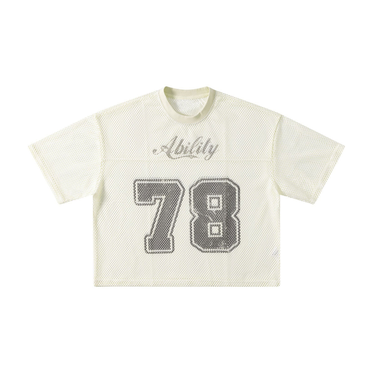 Retro Football Mesh Cropped Athletic Jersey 78