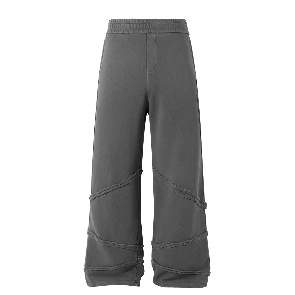 Washed Distressed Fabric Patchwork Vintage Pants