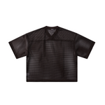 Breathable Mesh Oversized V Neck Tee