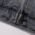 Zip-Up Baggy Denim Jacket