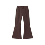 Women's Pleated Flared Plush Trousers