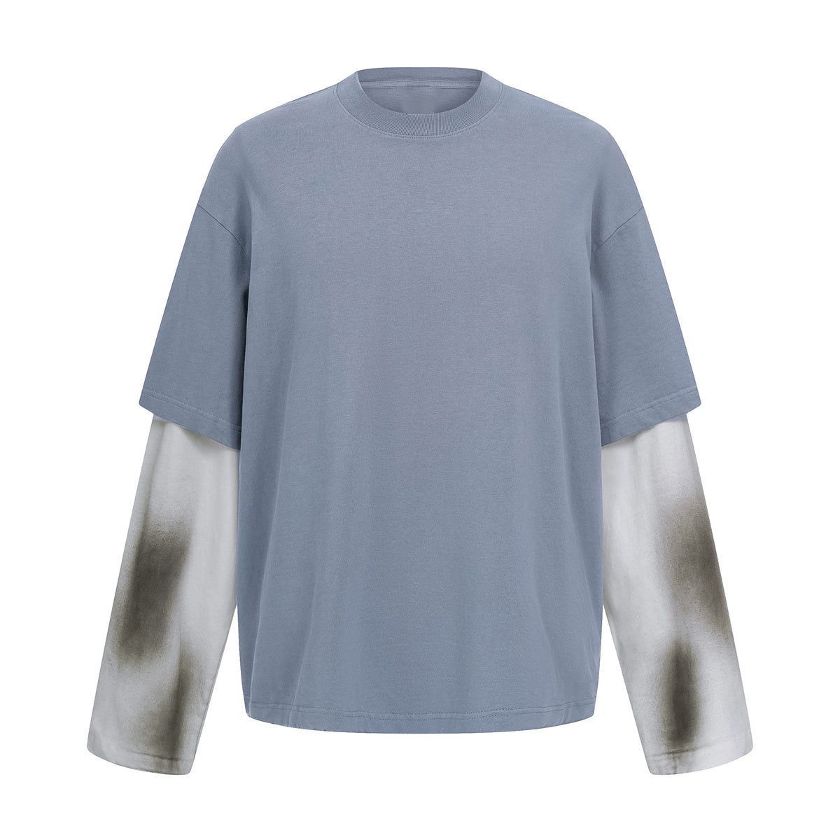 Washed Colorblock Contrast Sleeve Tee