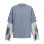 Washed Colorblock Contrast Sleeve Tee