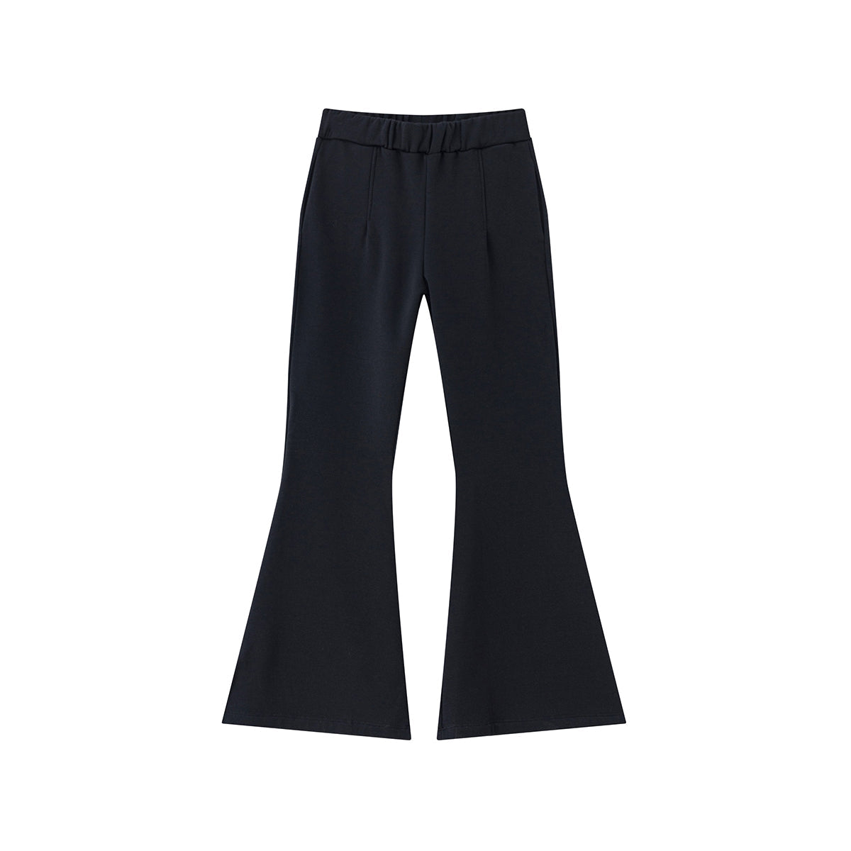 Women's Pleated Flared Plush Trousers
