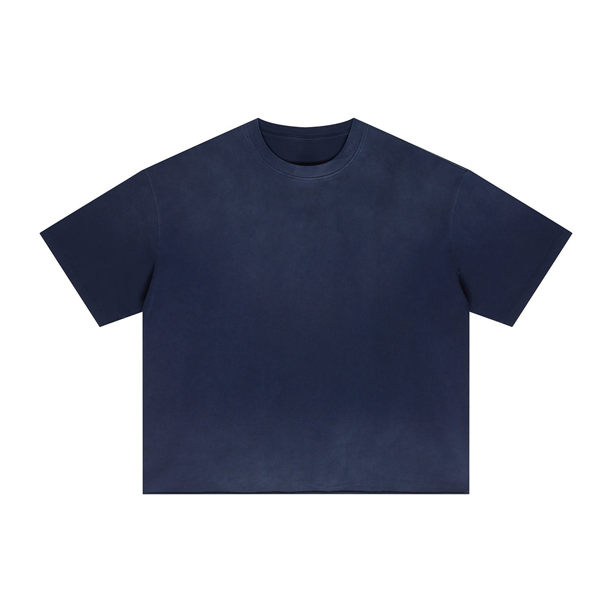 Boxy Raw Edge Washed Loose Short Sleeve Tee