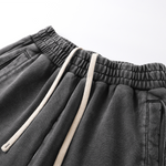 Ripped Hem Loose Fit Cotton Sweatpants