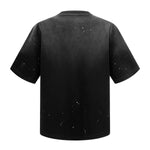 Splatter Dye Washed Distressed Air Mamba Cotton Tee