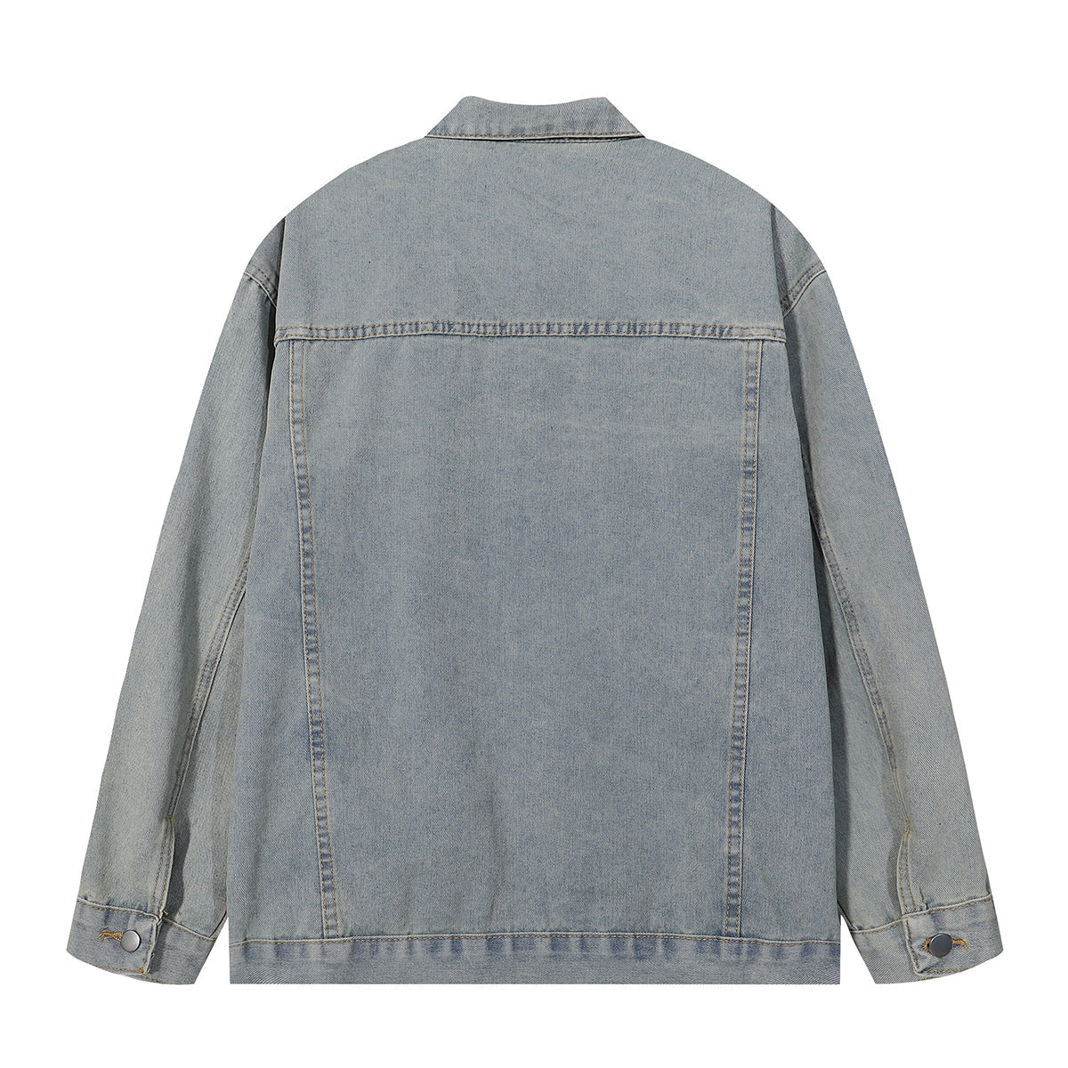 Oversized Zip-Up Denim Jacket