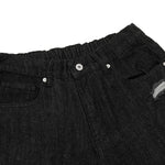 Camo Patchwork Denim Ripped Bermuda Shorts