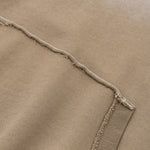 Ombre Raw Edge Kangaroo Pocket Distressed Hoodie