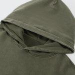 Stone-Washed Mock Two-Layer Hoodie