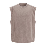 Raw Edge Distressed Studded Sleeveless Tee