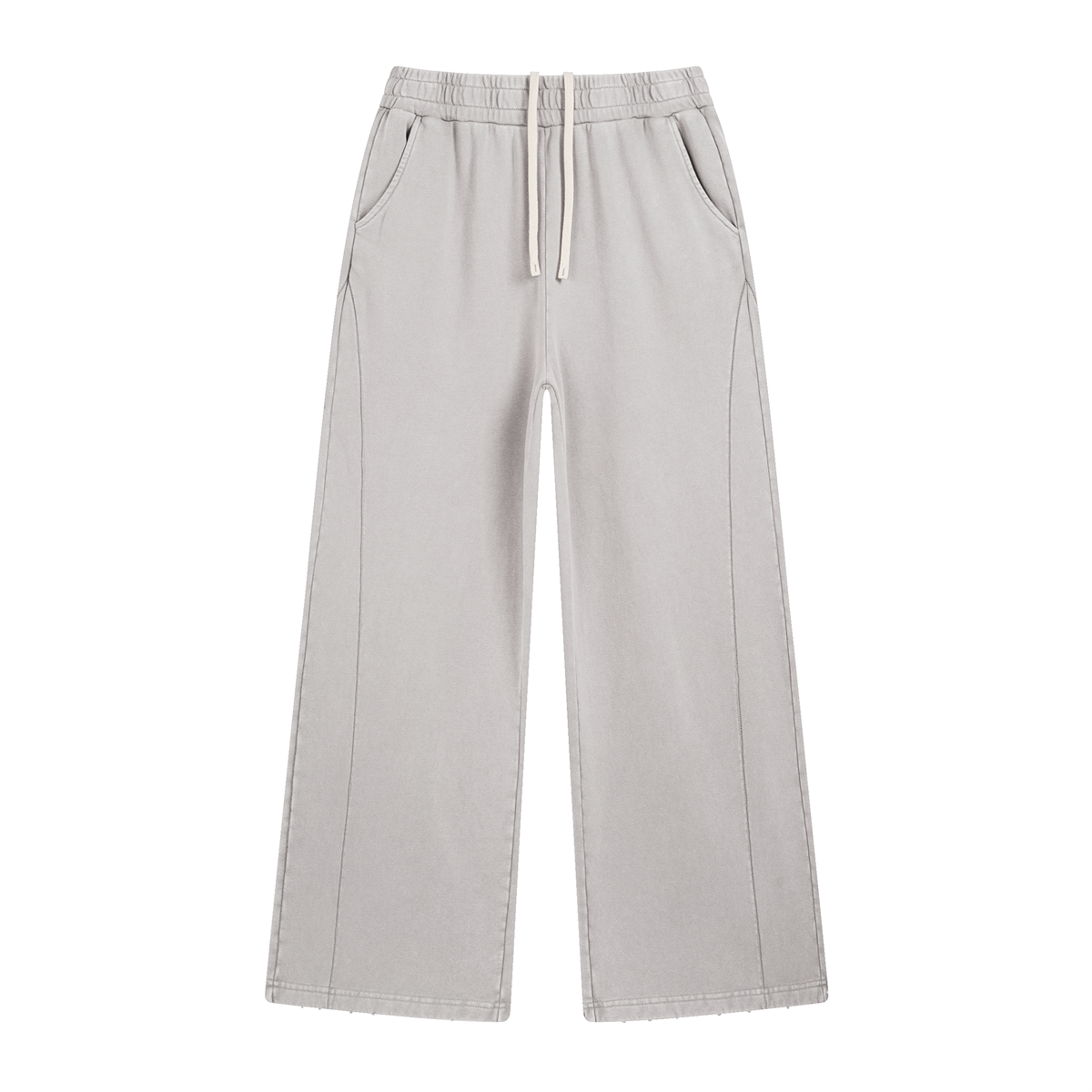 Vintage Washed Distressed Hem Sweatpants