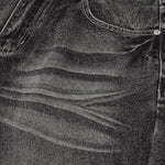 Vintage Black Wrinkle Wash Baggy Jeans