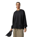 Black Washed Cotton Ripped Sweatshirt