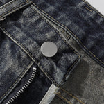Decorative Rope Dark Wash Vintage Wide Leg Jeans