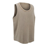 Wax-Dye Waffle Knit Vintage Washed U-Neck Vest
