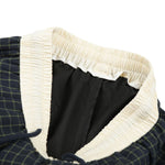 Vintage Plaid Panel Wide-Leg Trousers