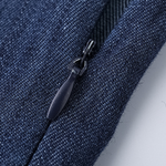 Square-Neck Denim Gathered Waist Maxi Dress