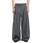Plaid Wide-Leg Relaxed Baggy Unisex Casual Trousers