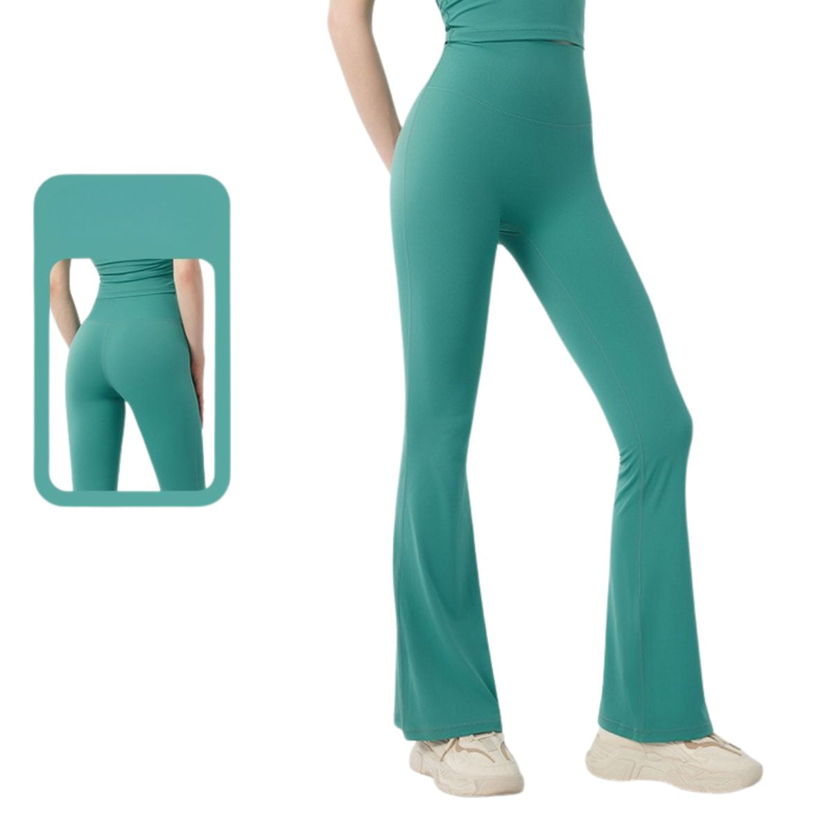 Buttery-Soft High Waist Flare Leggings for Women Tummy Control Workout Pants