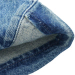 Classic Blue Button-Front Denim Vest