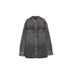 Oversized Washed Denim Shacket