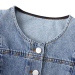 Armhole Ruffle Sleeveless Denim Midi Dress