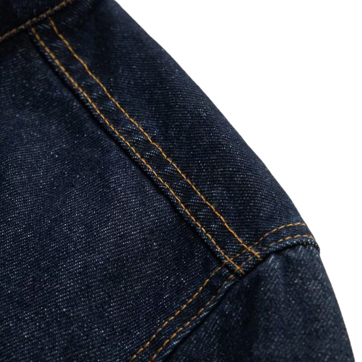 Indigo Button-Front Baggy Denim Jacket