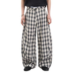 American Vintage Checkered Wide Leg Relaxed Pants