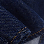 Women's Gold Button Denim Vest