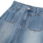 Vintage Washed Denim Mini Skirt