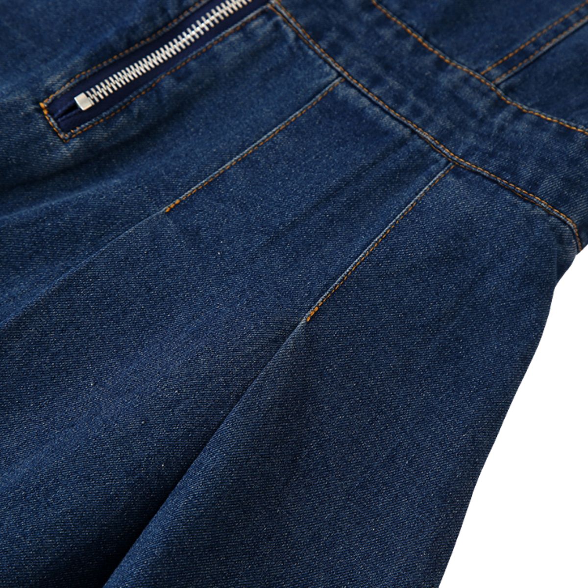 A-Line Sleeveless Denim Midi Dress