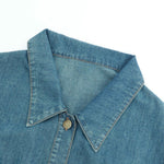 Bow-Embroidered Corset Denim Mini Dress