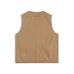 Relaxed Washed Denim Cargo Vest